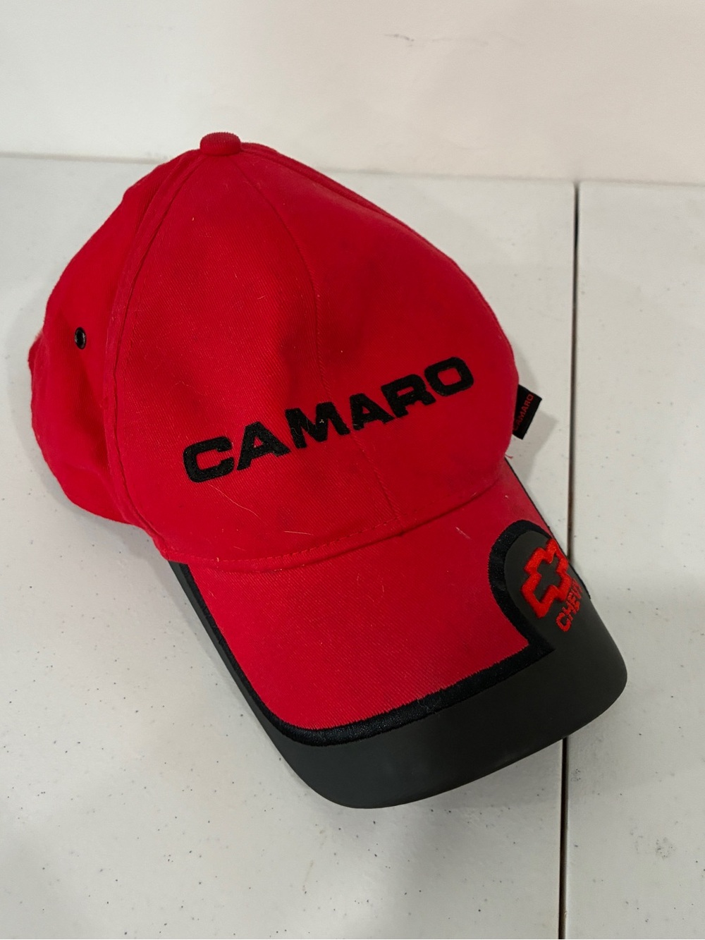 Official Chevrolet Camaro Red Adjustable Baseball Hat Cap